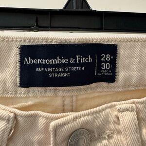 Abercrombie & Fitch Cream Vintage Stretch Jeans